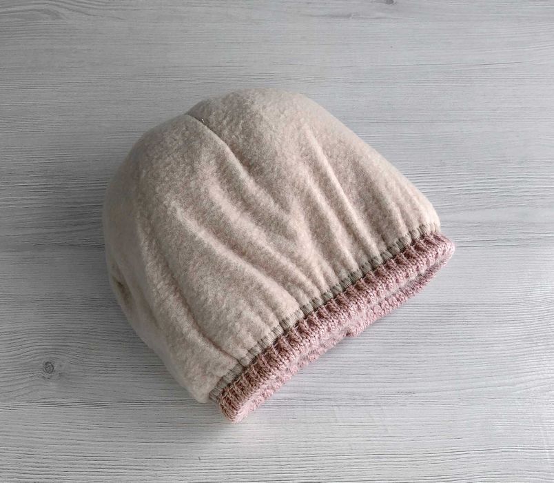 Зимний комплект для девочки 5 6 7 8 лет: теплая детская шапка и хомут