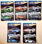 Hot Wheels Fast Furious zestaw 5 szt Supra Nissan Skyline R34