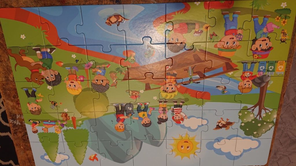 Puzzle małego bystrzaka bajka przyjaciele przyrody ucz się i baw