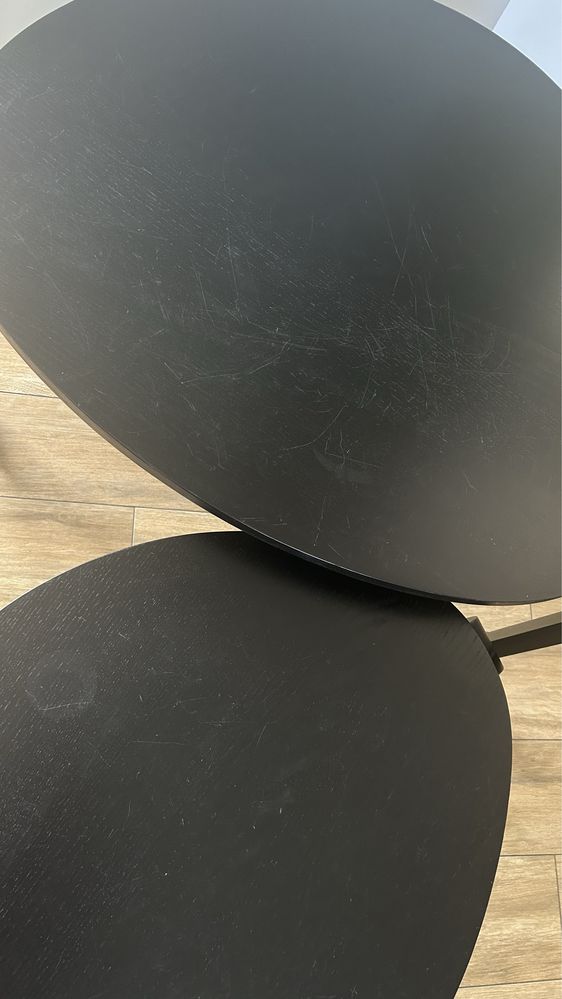 Zestaw stolików kawowych stolik Ikea Svalsta czarny