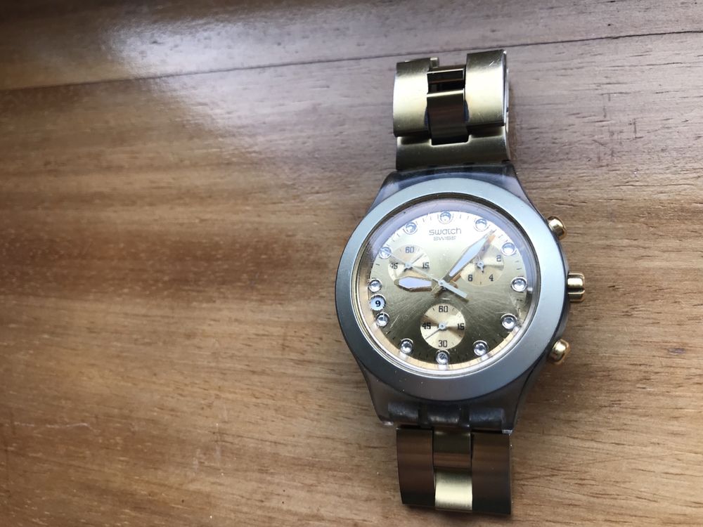Relogios swatch slim outro cornografo relógio adidas (em aço )