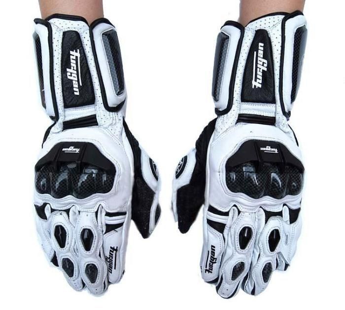 Luvas em pele genuína para moto