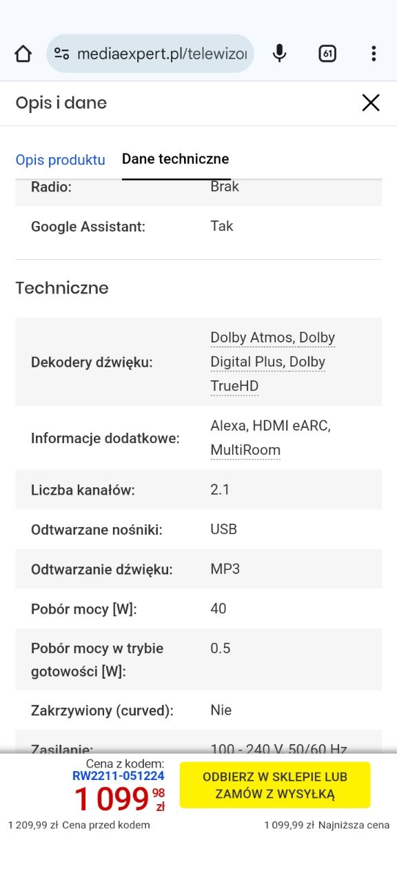 Soundbar tcl dolby atmos