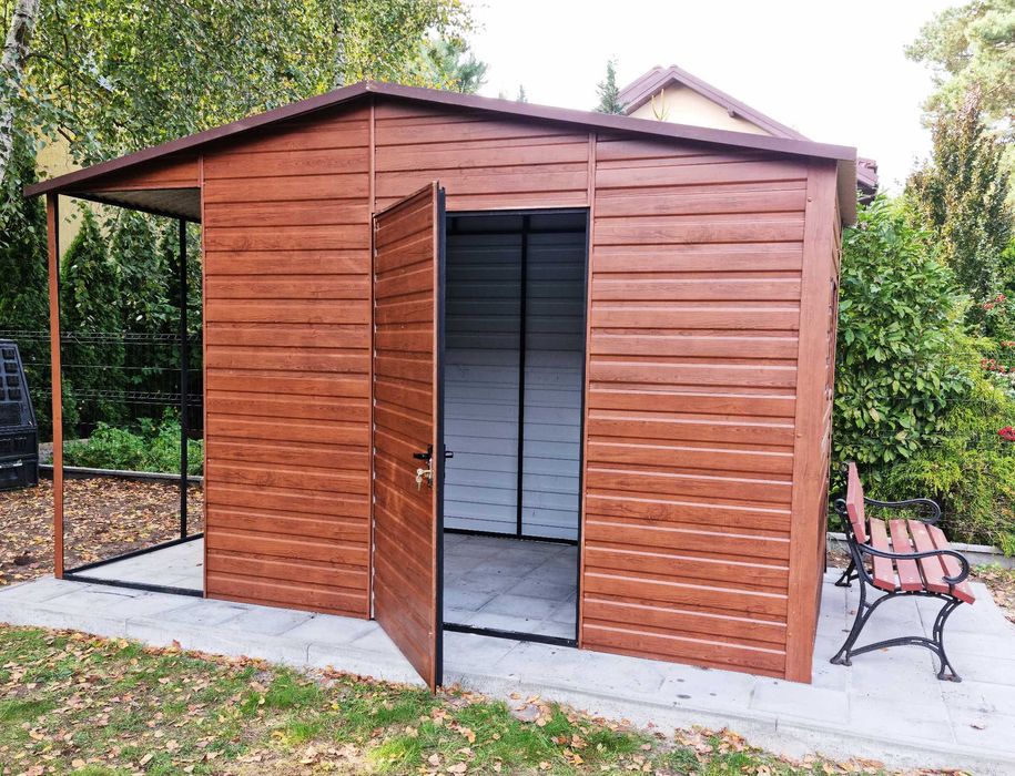 Domek Letniskowy Domek Na Narzędzie Hit z Wiatą profil o cynk