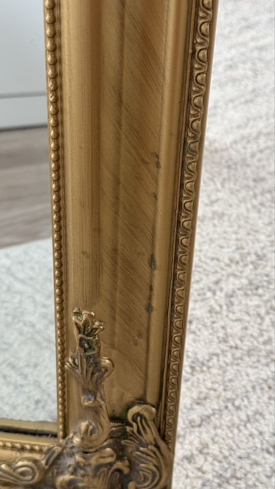 Lustro stojące Norborg zlote 160 x 40 cm