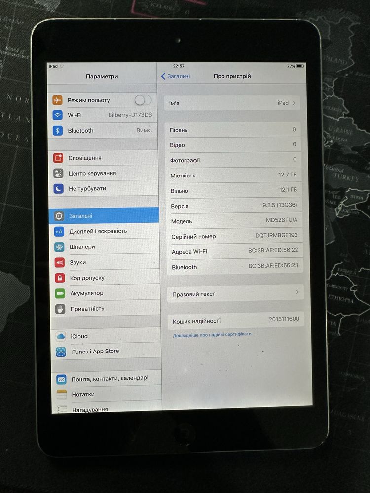 Ipad Mini model: A1432