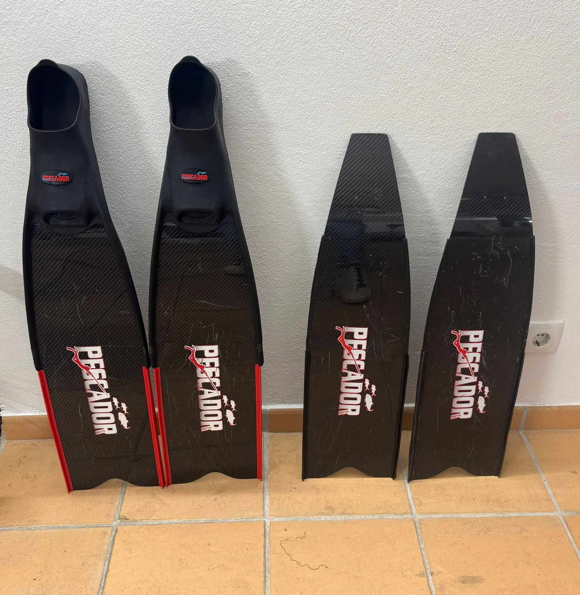 Barbatanas Pescador Carbono