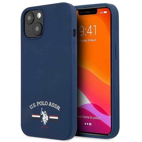 Etui U.S. Polo Assn. Silicone do iPhone 13 Mini 5,4", Granatowy