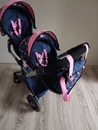 Bliźniaczy wózek dla lalek Bayer design