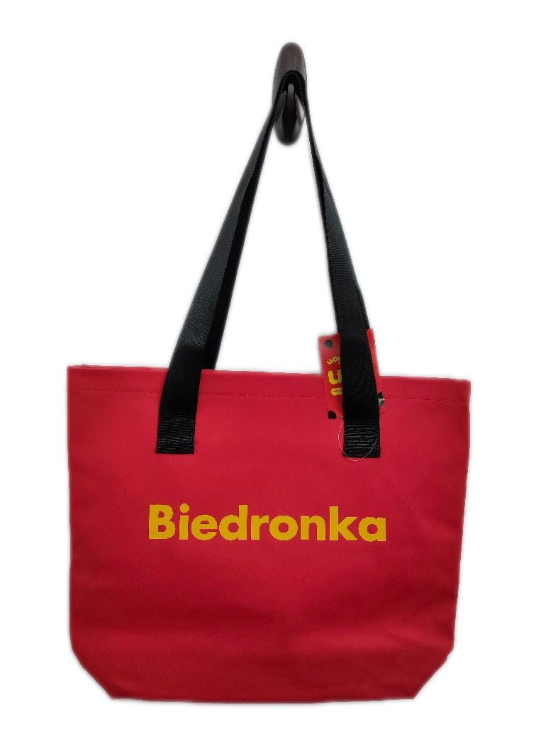 Torba na zakupy siłownię basen wakacje urlop czerwona Biedronka