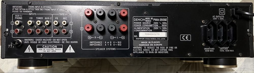 Amplificador Denon PMA-350SE impecável