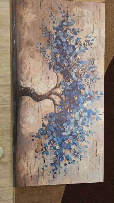 Obrazy na płótnie „Niebieskie drzewo”, 50 x 100 cm