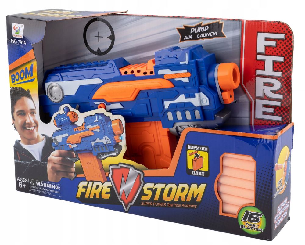 NERF Pistolet Wyrzutnia Automatyczne na Strzałki Piankowe w Zestawie