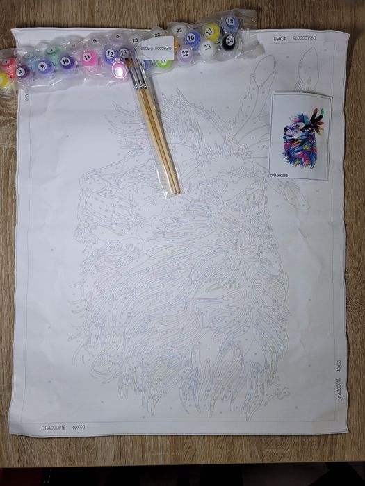 Malowanie po numerach Lew