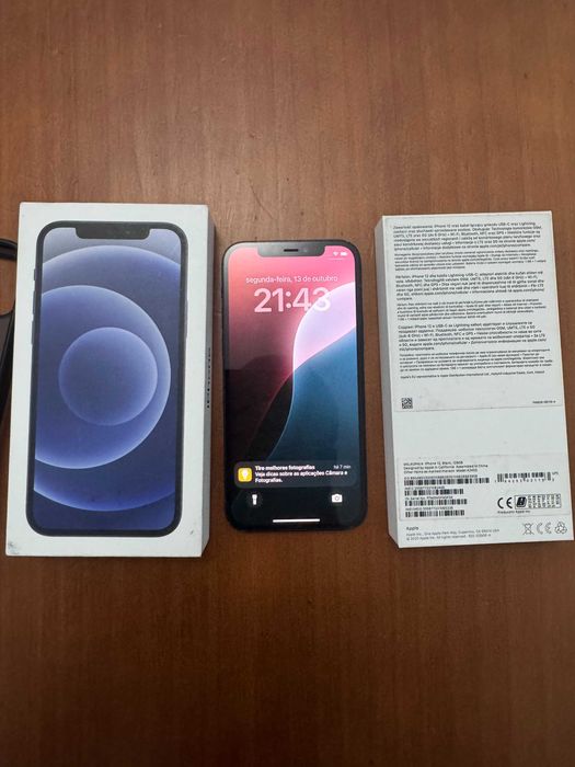 iPhone 12 128GB – Azul Escuro – Caixa + Fatura + 100€ em extras – 200€