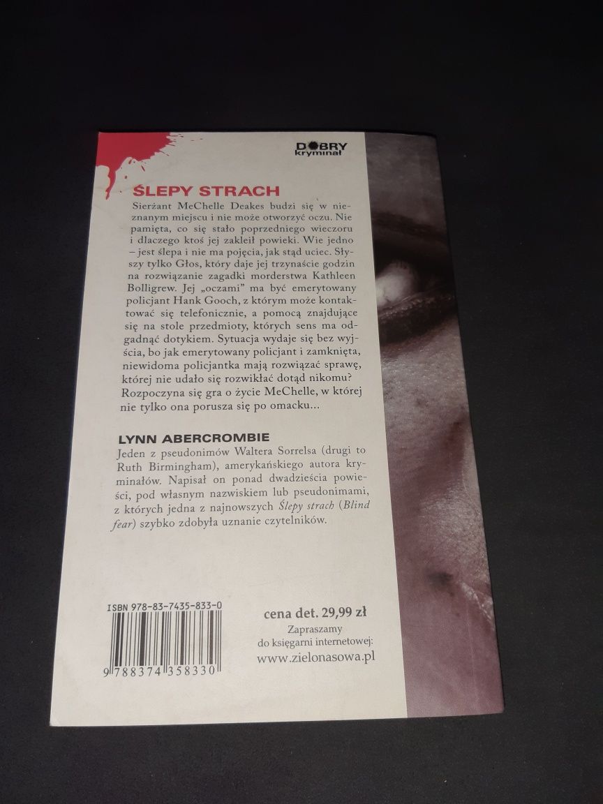 Ślepy strach Lynn Abercrombie kryminał