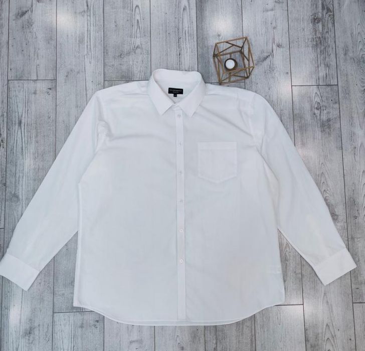 Сорочка чоловіча біла розмір XXL-3XL, рубашка мужская белая брендовая