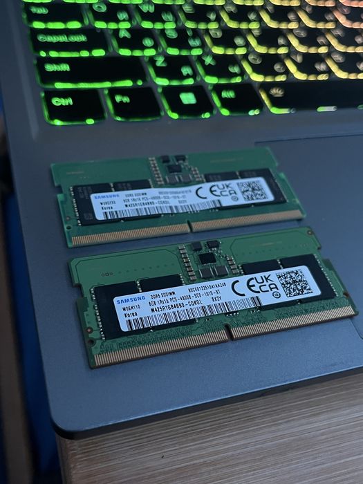 Оперативна памʼять для ноутбука DDR5 SODIMM 16 gb (2 по 8gb), 4800B