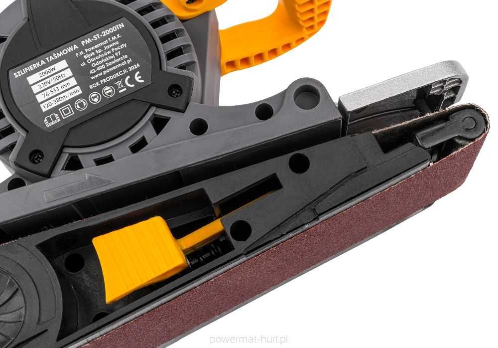 POWERMAT Szlifierka Taśmowa Ręczna Stołowa Z Regulacją 2000W PM1312