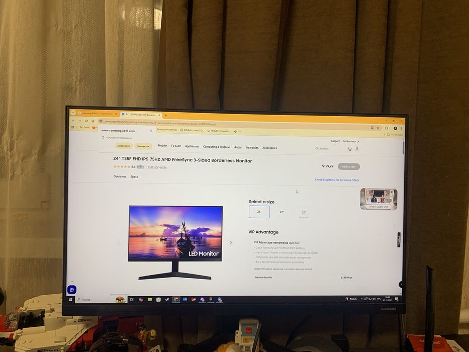Samsung 24” T35F FHD IPS 75Hz AMD FreeSync 3-Sided Borderless Monitor