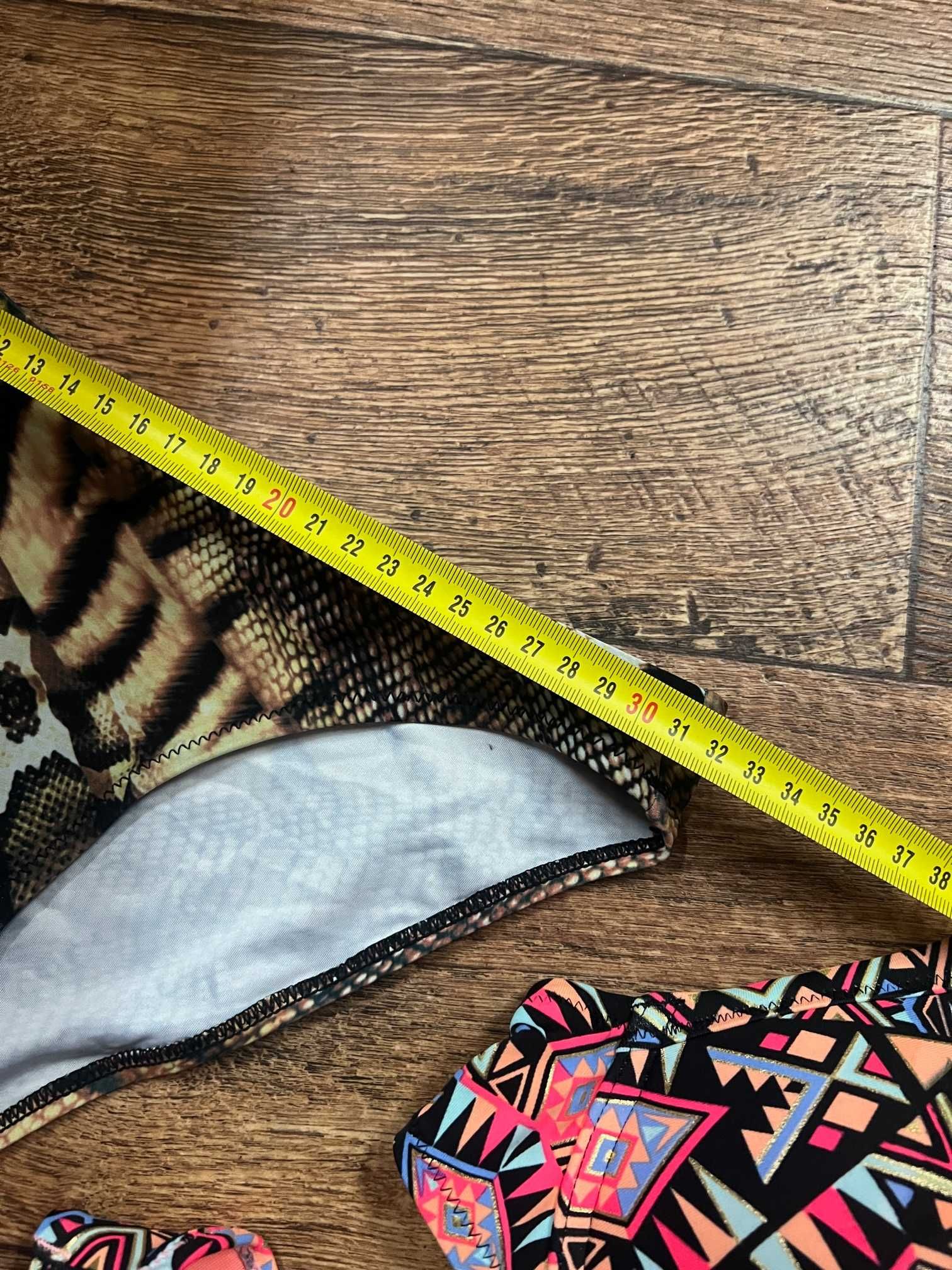 Kolorowy komplet strój kąpielowy Esotiq plus bikini esotiq r.S #76