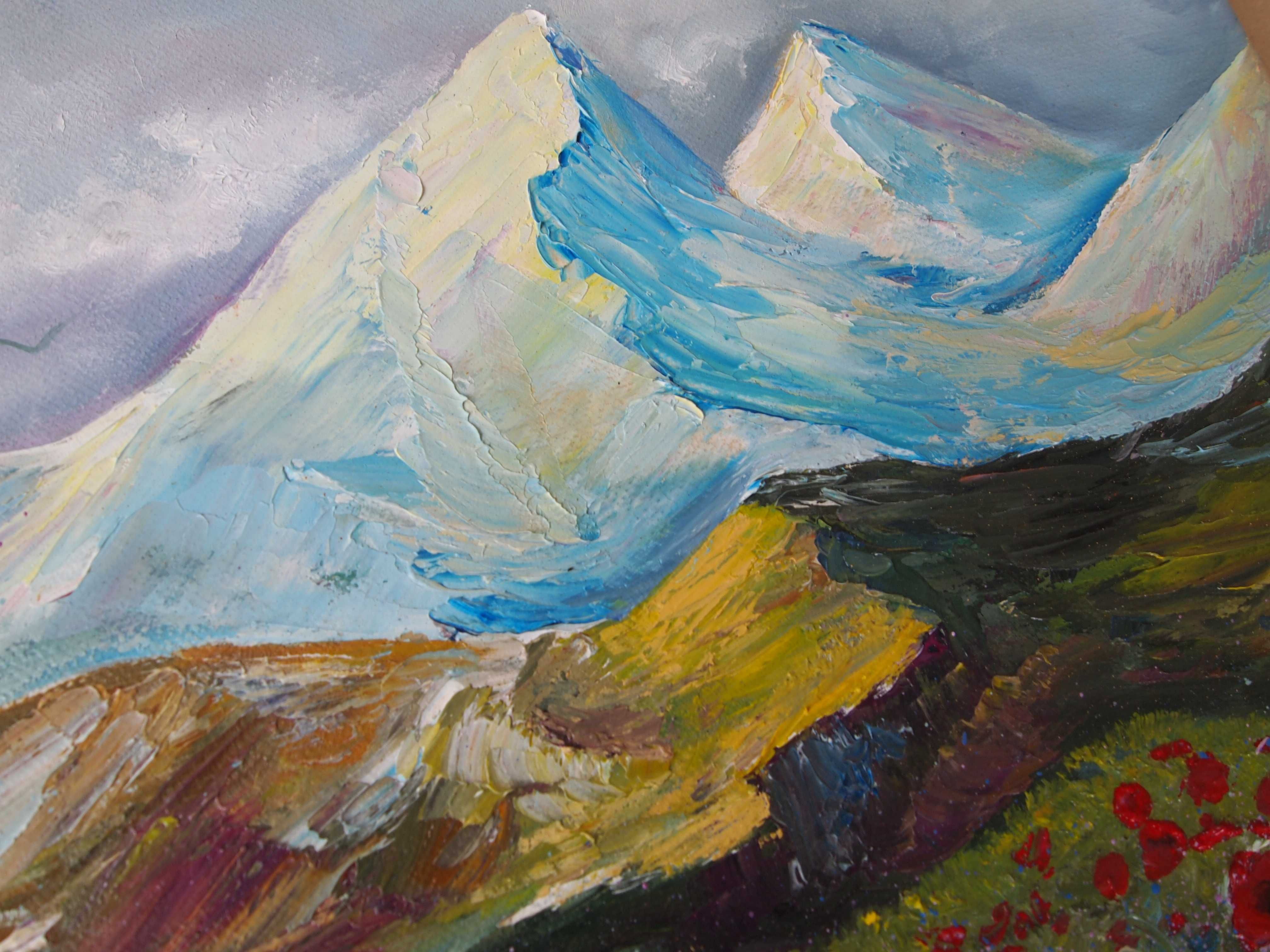 Obraz olejny na płótnie "Wiosna w górach"