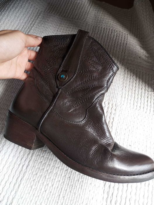 Botins cowboy em pele para senhora (36)