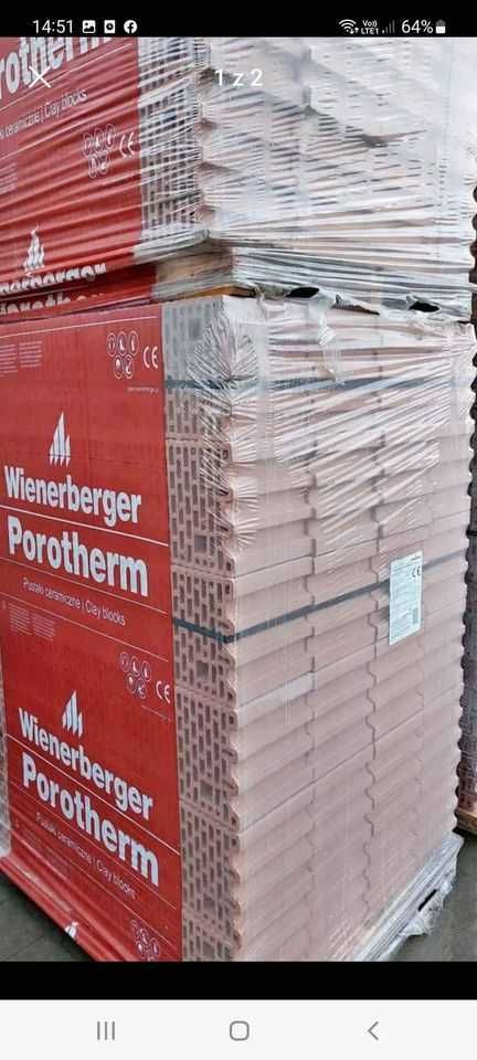 Pustak ceramiczny 25 Porotherm Wienerberger