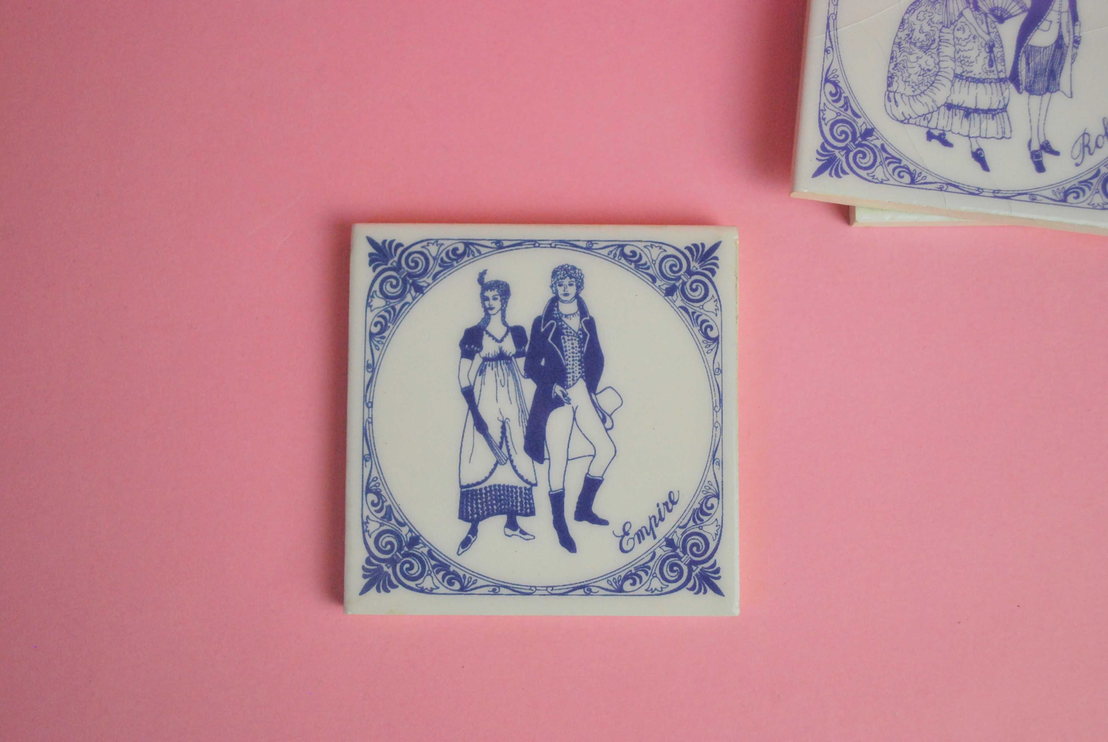 stare ceramiczne kafle rokoko empire biedermeier retro rustykalny