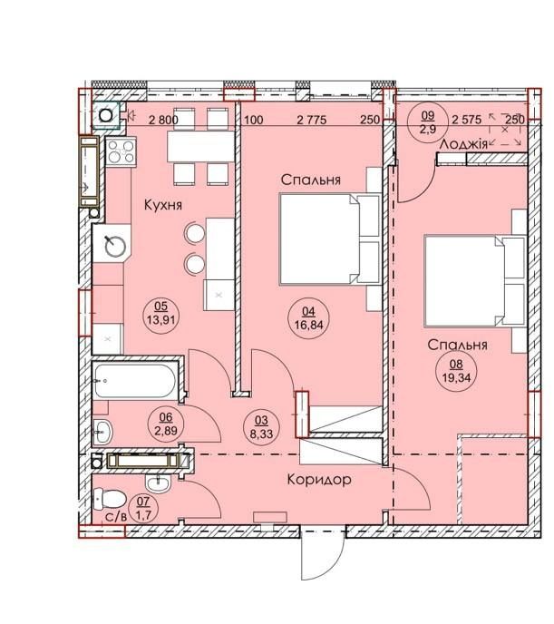 Вдала інвестиція в кінці року! 2-кім кВ в зданому будинку