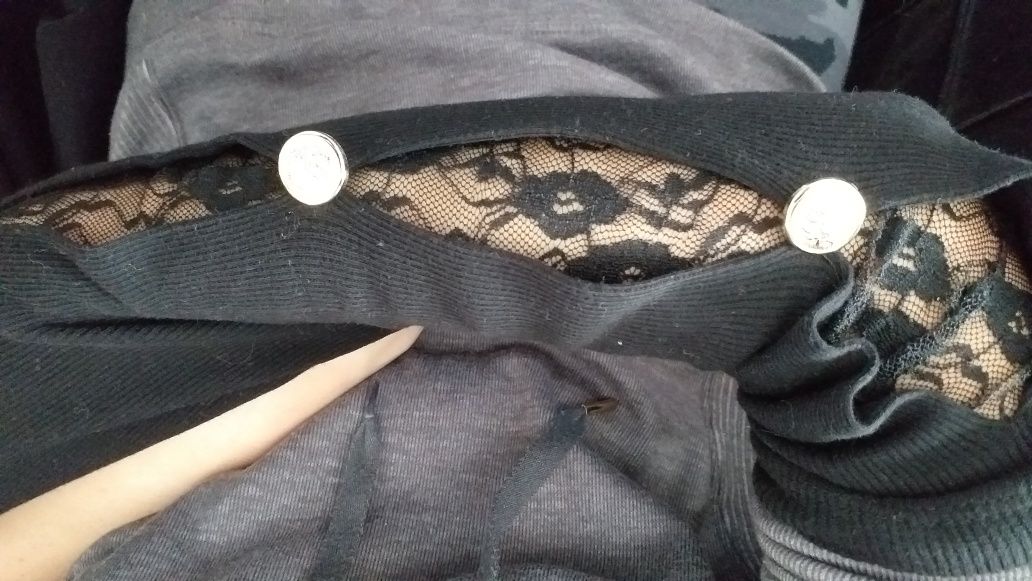 Bluzka prążek koronka rozmiar 36