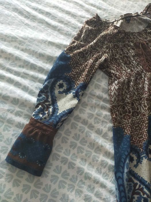 Vestido manga comprida "Natura", tamanho M, NOVO