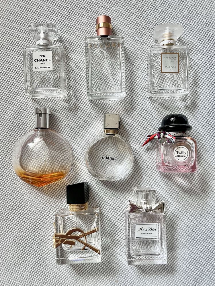 Flakony po perfumach Chanel - Dior - Hermes - YSL