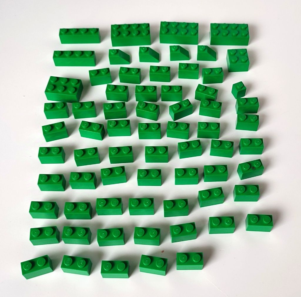 LEGO klocki konstrukcyjne brick ZIELONE różne dużo elementów