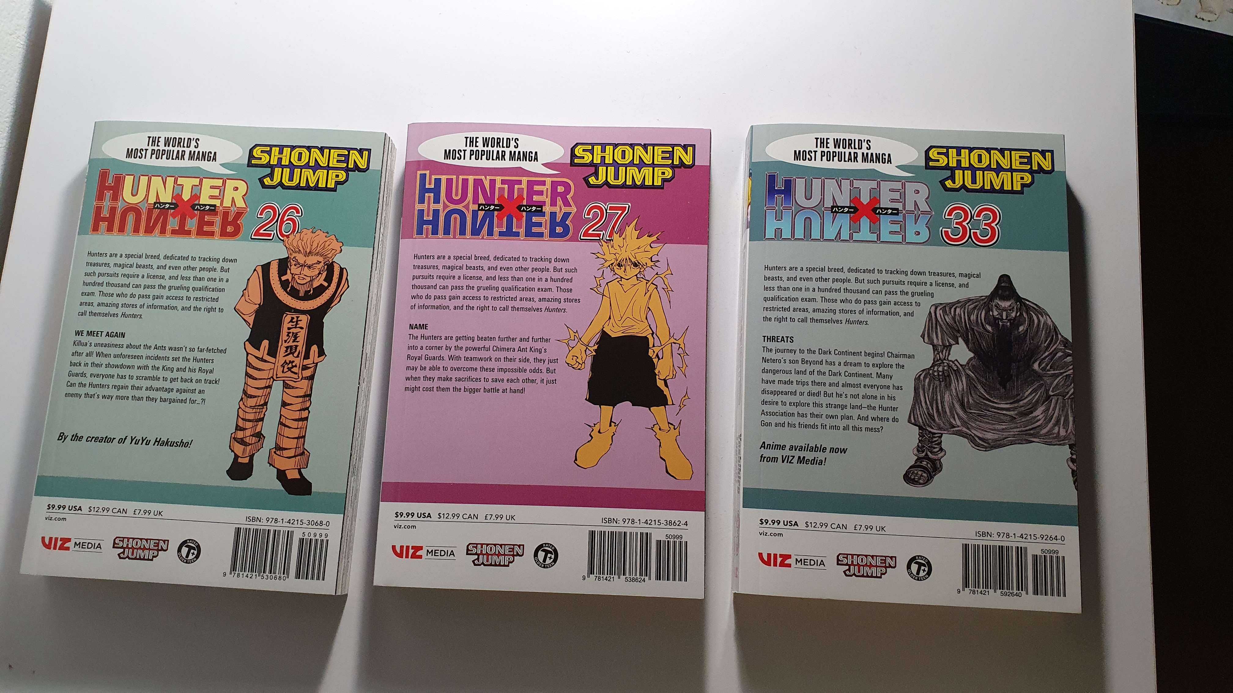 Manga Hunter x Hunter (ANG/ENG) tomy/vol 1, 3, 7, 10, 14, 26, 27, 33