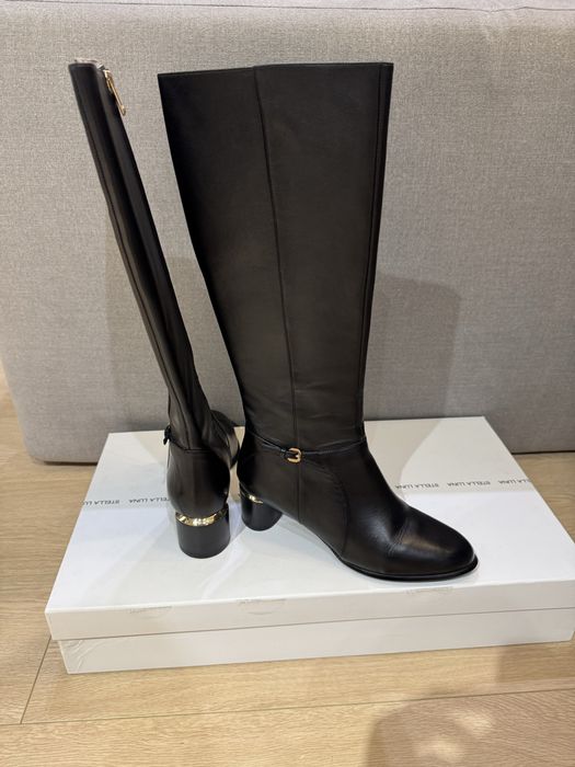 Сапоги на каблуке кожаные Stella Luna 39 оригинал Италия choo