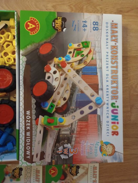 MAŁY KONSTRUKTOR Junior 3w1 Wózek Widłowy ZESTAW