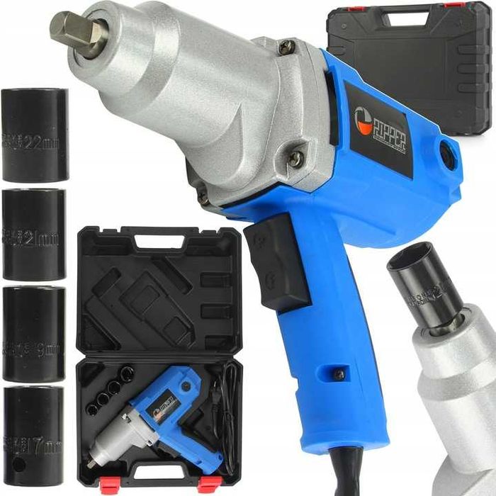 Klucz udarowy do kół elektryczny 2000W 800Nm 1/2" z nasadkami M80490