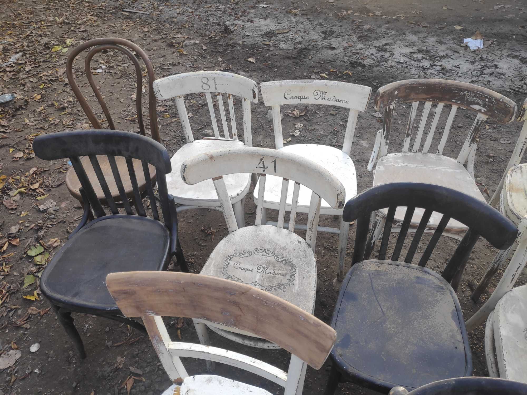 krzesła thonet, gięte vintage