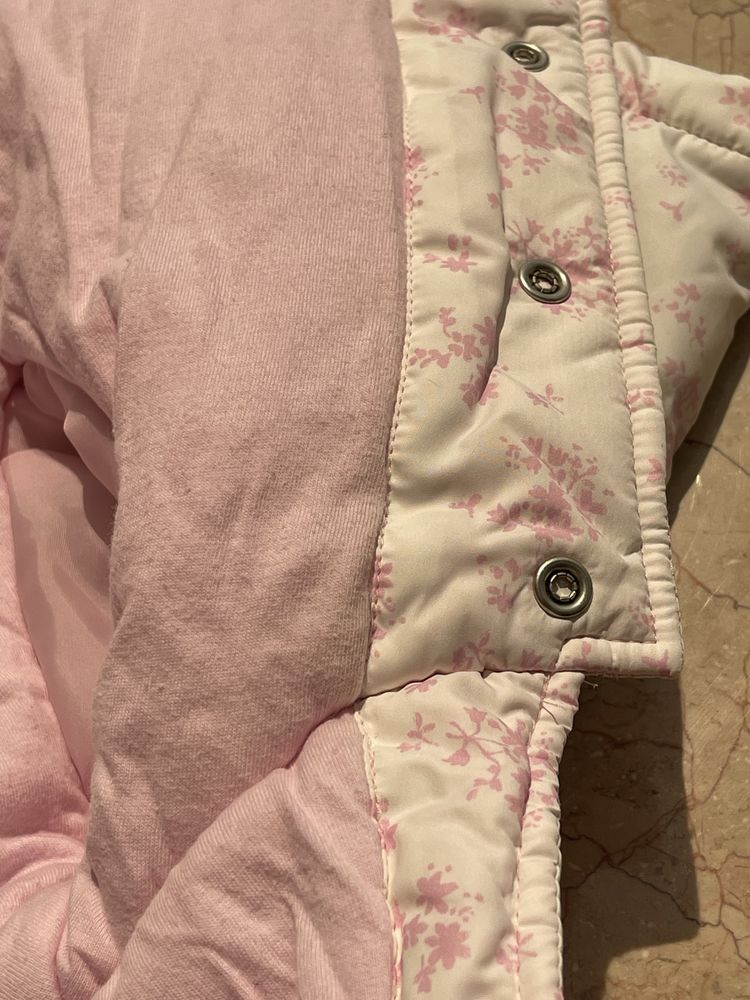 Next baby утеплена курточка для новонародженої дівчинки до 3х місяців