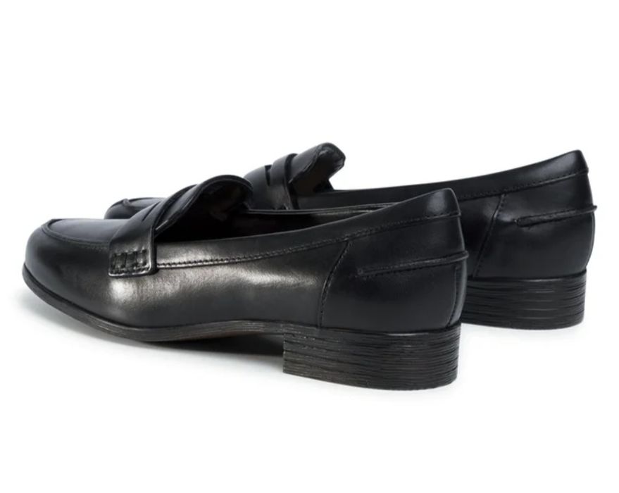 Clarks Nowe loafersy mokasynki Balerinki skóra naturalna czarne roz 38