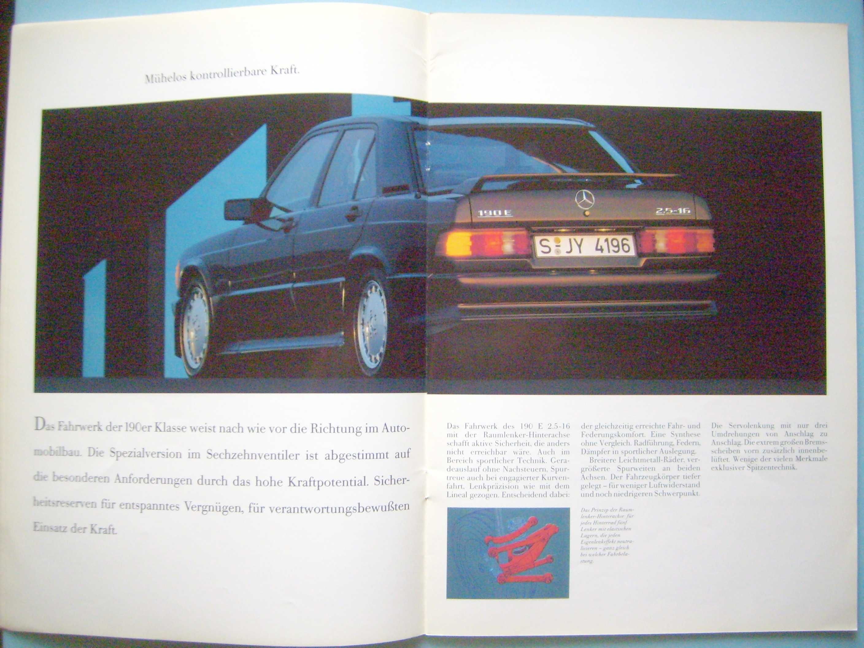 MERCEDES - BENZ W201 / 190 E 2.5-16 / 1991 * prospekt 26 str WYPRZEDAŻ