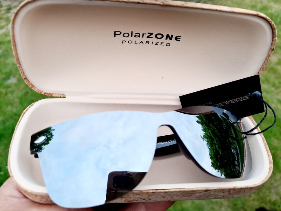 Okulary Przeciwsłoneczne Revers lustrzane bezramkowe z etui