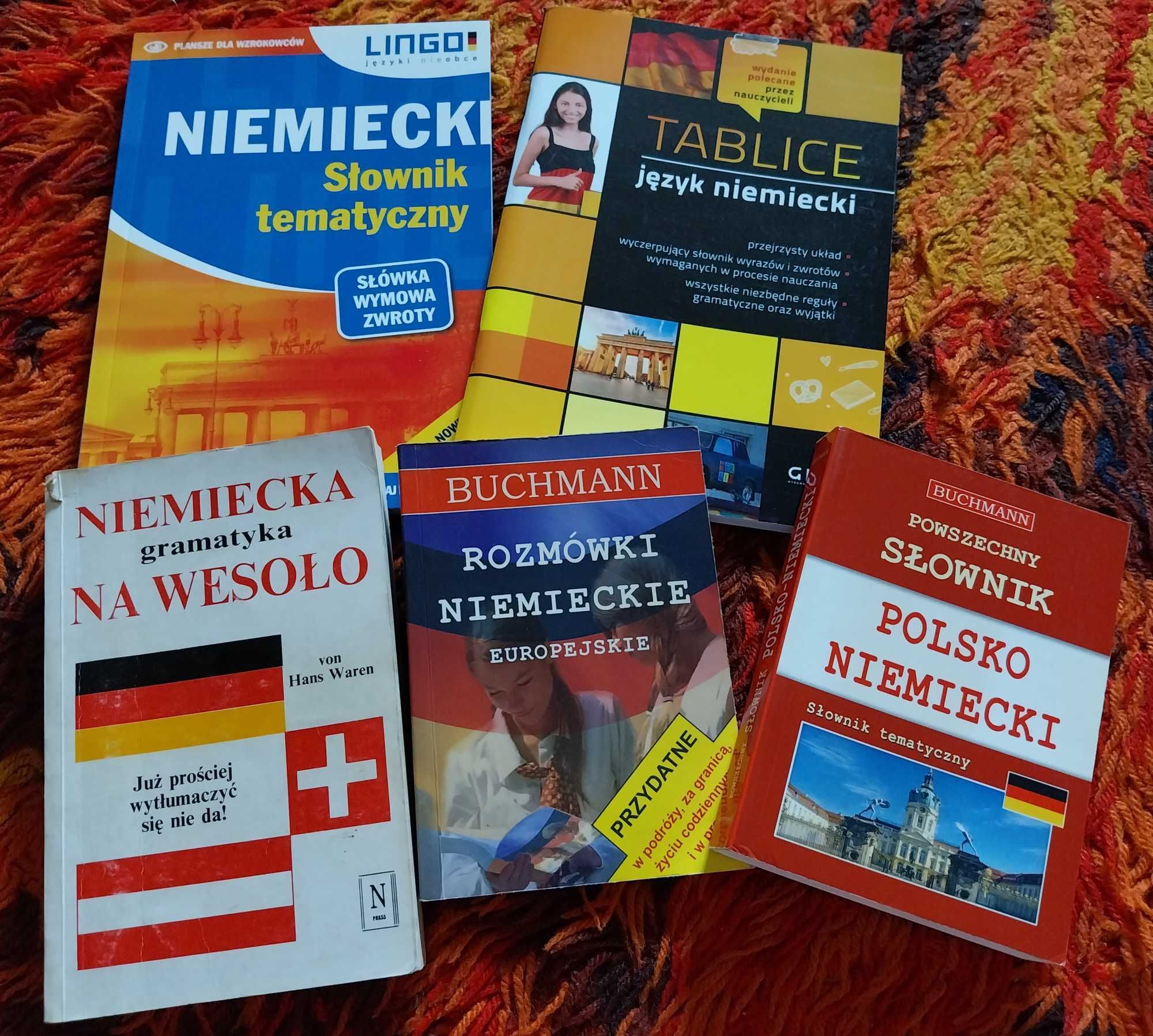 Język niemiecki, słowniki, rozmówki, tablice