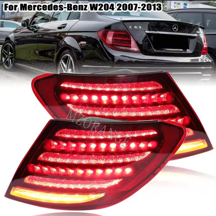 Faróis traseiros led para mercedes benz w204 do ano 2007 a 2013