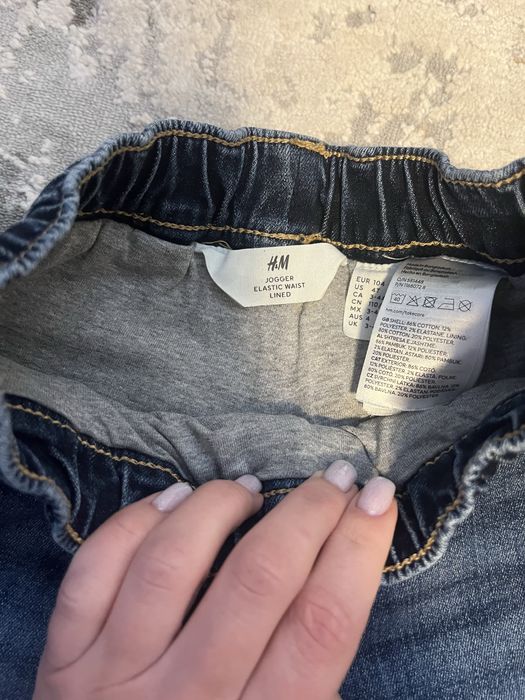 Джинси hm з підкладкою утеплені штани h&m джинсы с подкладкою hm