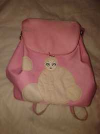 Рюкзак милый снеговик розовый