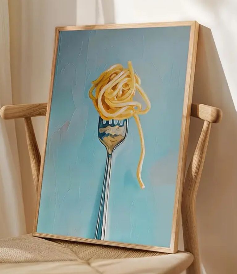 Plakat obraz imitacja płótna 40x60 Makaron spaghetti
