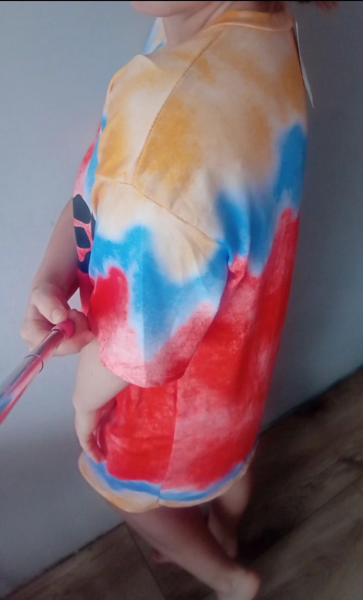 Czerwona ombre sukienka tshirtowa one size NOWA!