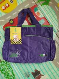 Дорожня сумка, сумка в роддом для малюка,бузковий фіолет